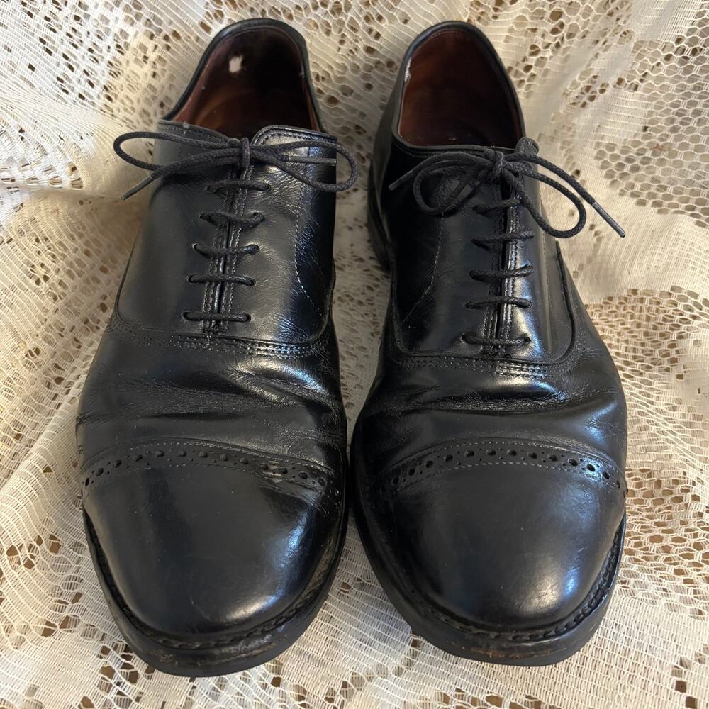 Allen Edmonds Strandmok Men's US 11 Black Leather Oxfords Shoes